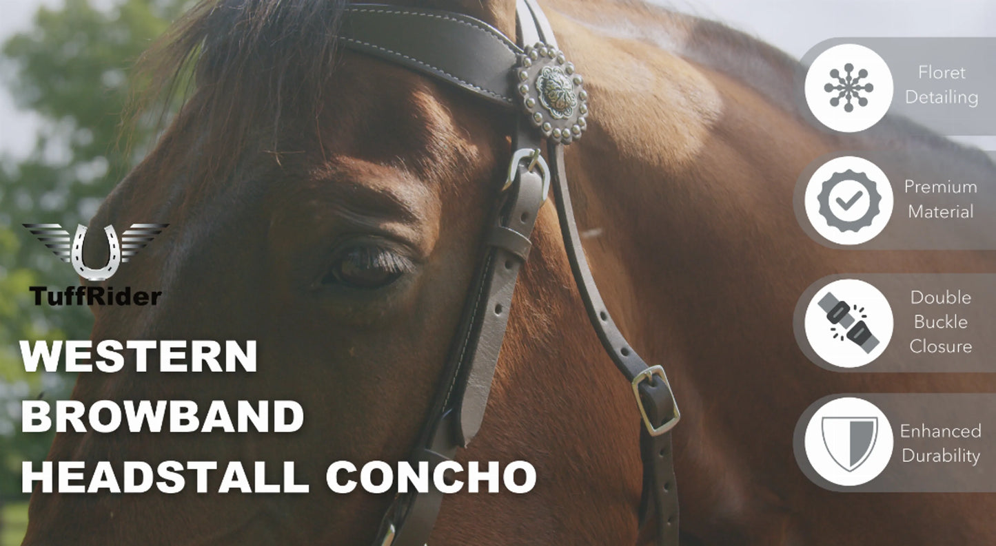 TuffRider Western Browband Concho Headstall