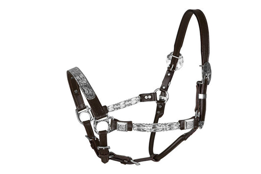 TuffRider Western Deluxe Show Halter With Silver Hardware