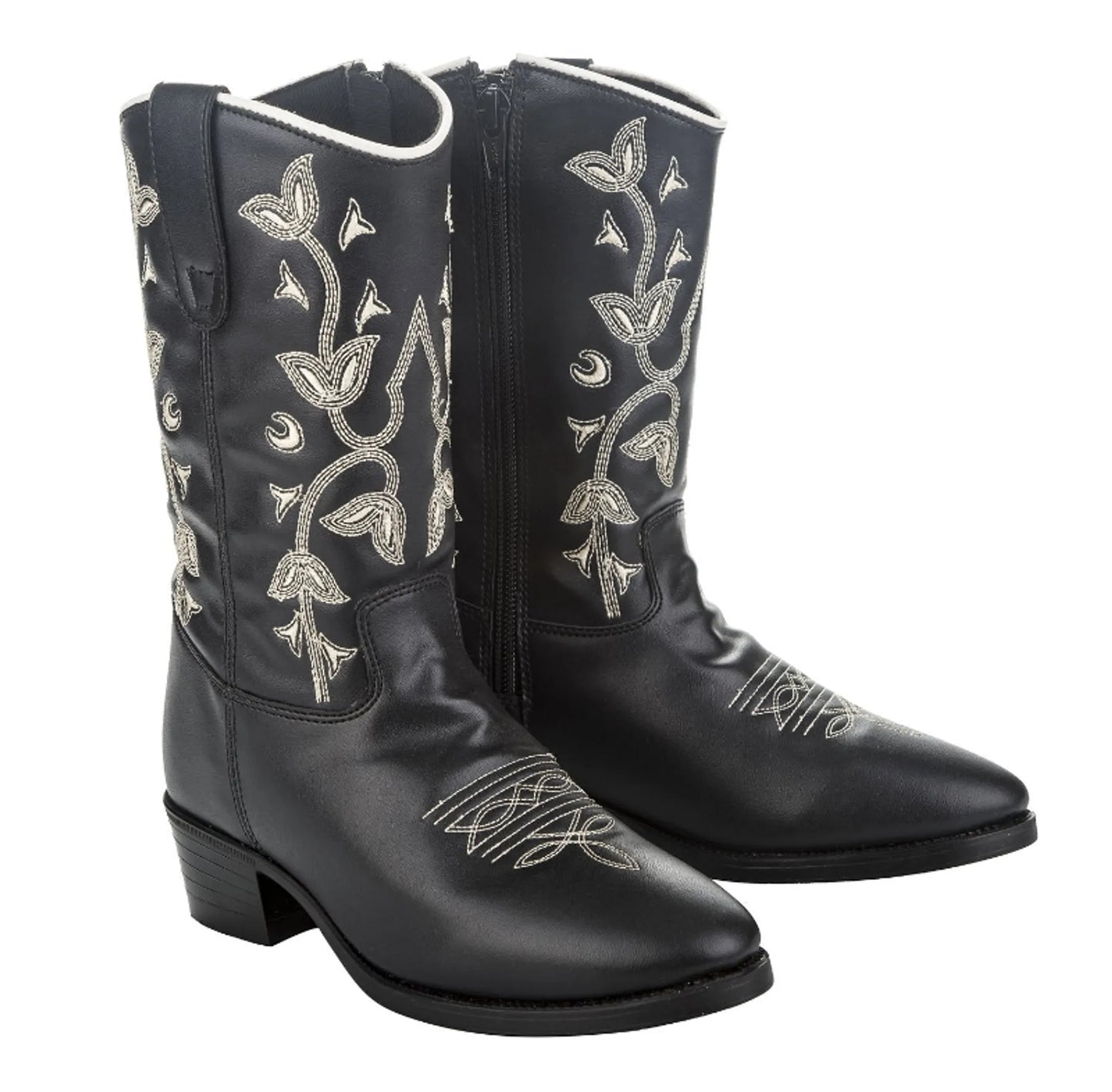 TuffRider Youth Black Floral Western Boot