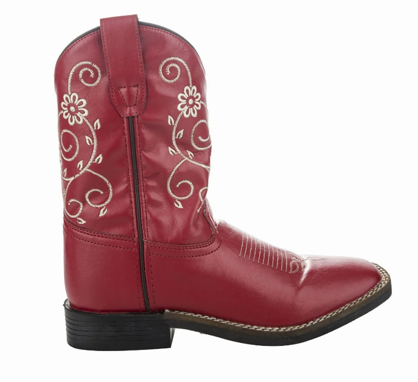 TuffRider Youth Fire Red Floral Western Boot