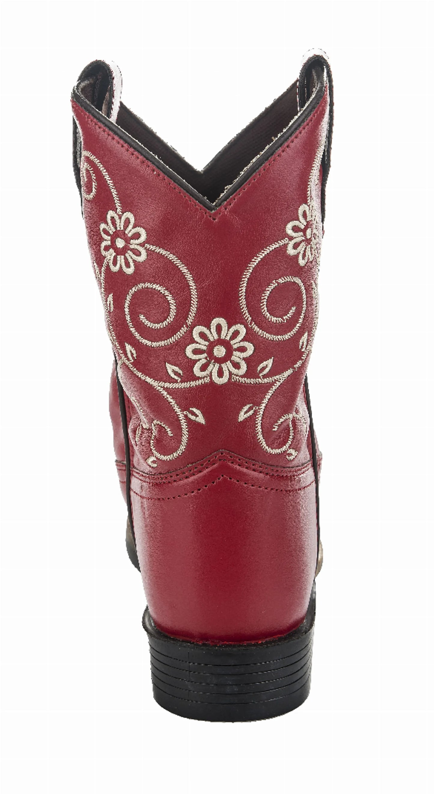 TuffRider Youth Fire Red Floral Western Boot