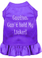 Dog Dress, Pet Dog & Cat Dress Screen Printed, "Can't Hold My Licker"