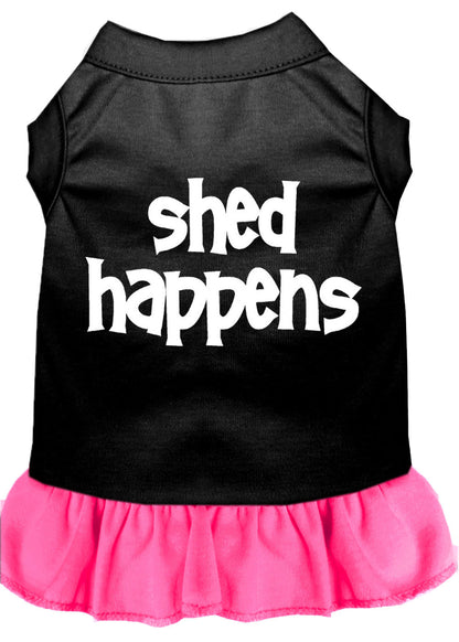 Dog Dress, Pet Dog & Cat Dress Screen Printed, "Shed Happens"