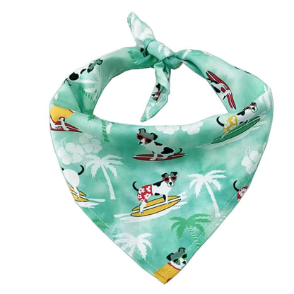 Pet summer mouth towel Single print dog cat Triangle towel Pet beach travel outdoor series