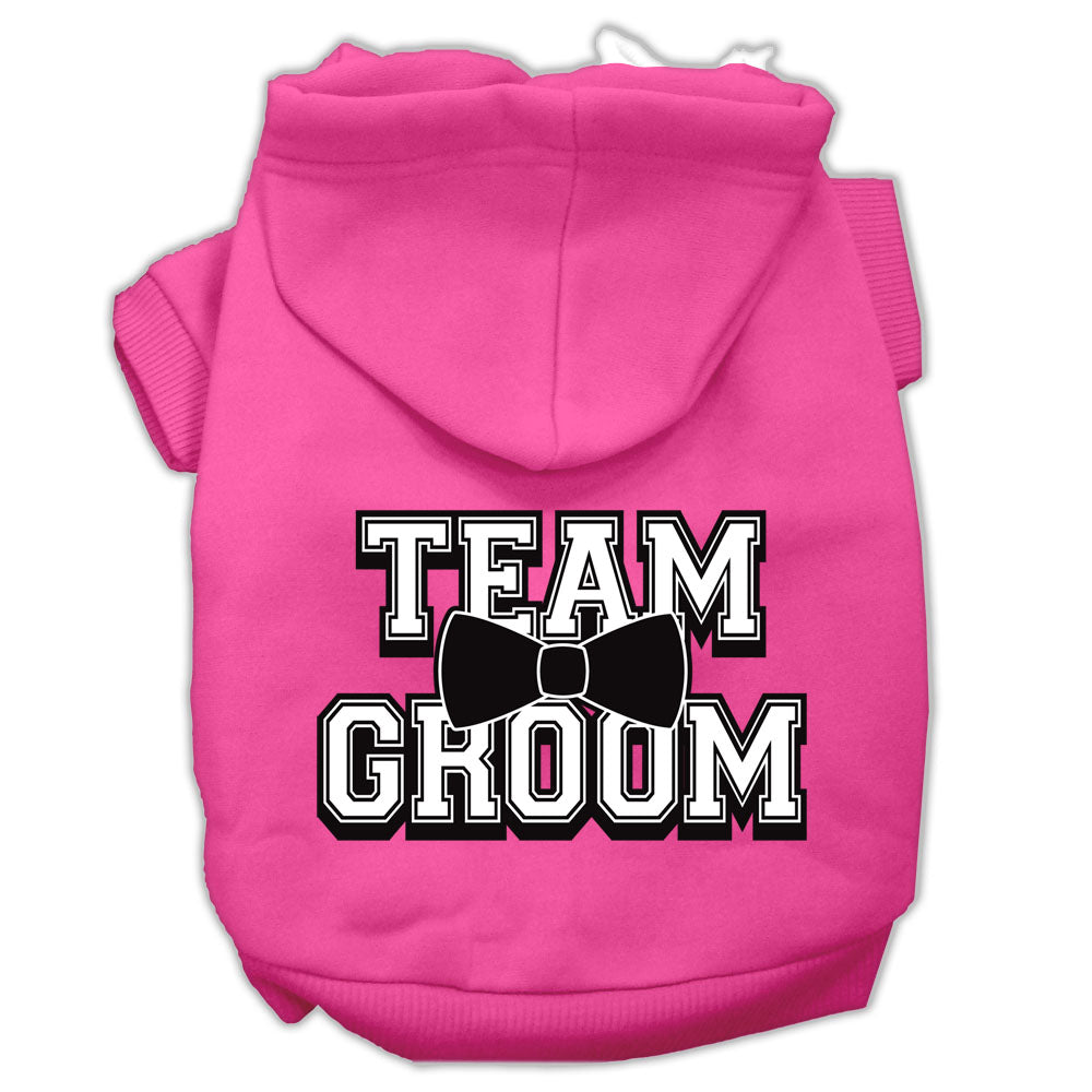 Pet Dog & Cat Hoodie Screen Printed, "Team Groom"