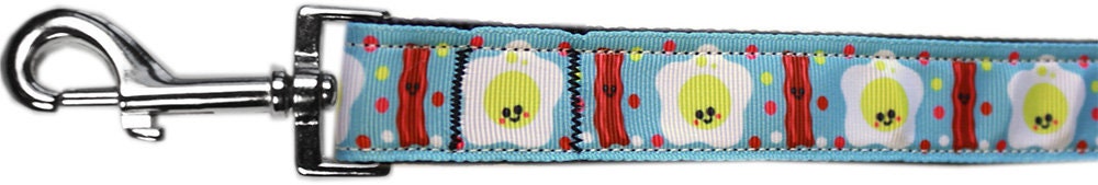 Pet Dog & Cat Nylon Collar or Leash, "Happy Bacon"