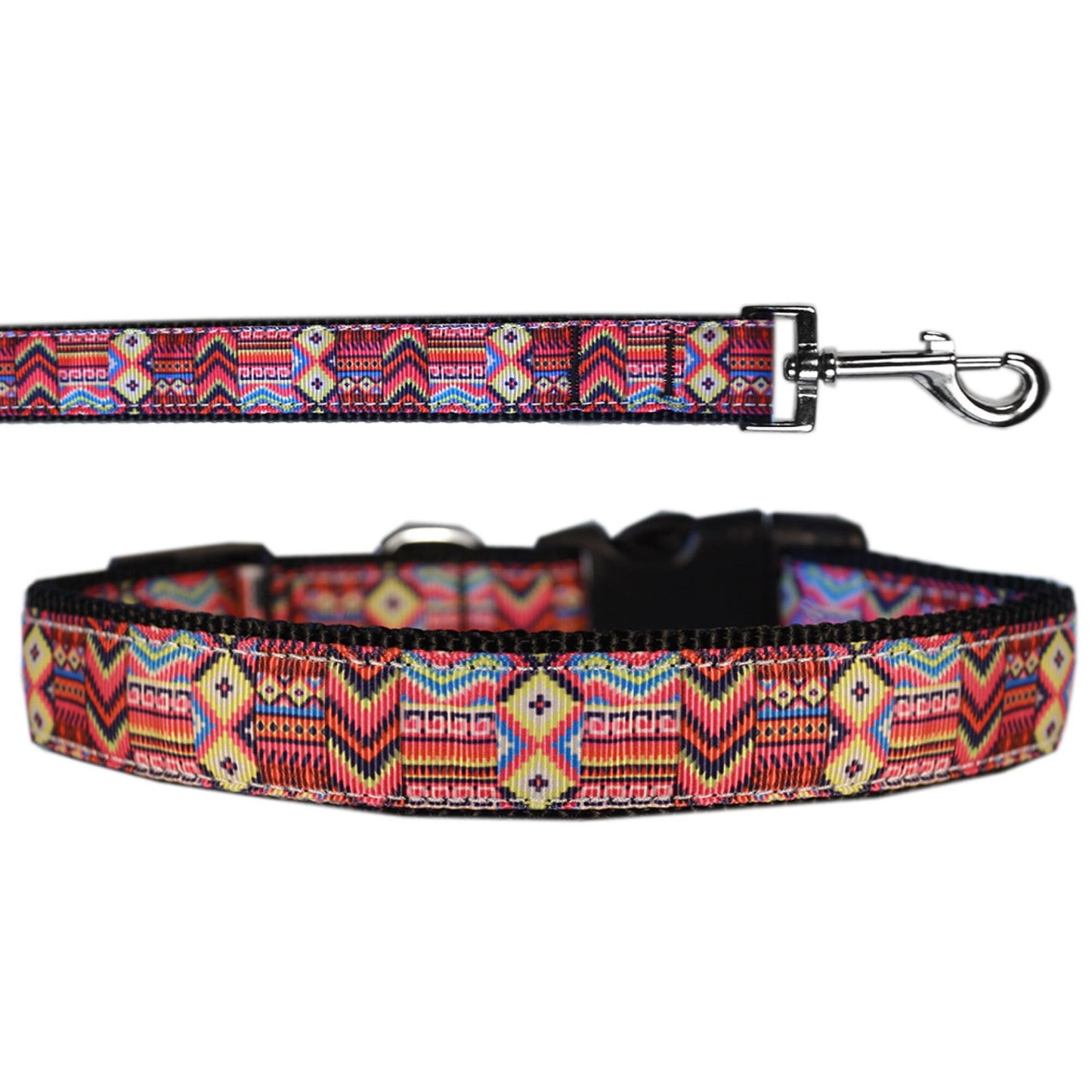 Pet Dog & Cat Nylon Collar or Leash, "Southwestern Wonder"