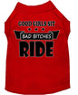 Pet Dog & Cat Shirt Screen Printed, "Good Girls Sit, Bad Bitches Ride"