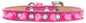 Dog, Puppy and Pet Ice Cream Collar, "Clear Crystal & Bright Pink Spikes"