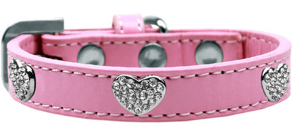 Dog, Puppy & Pet Premium Collar, "Clear Crystal Heart"