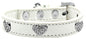 Dog, Puppy & Pet Premium Collar, "Clear Crystal Heart"