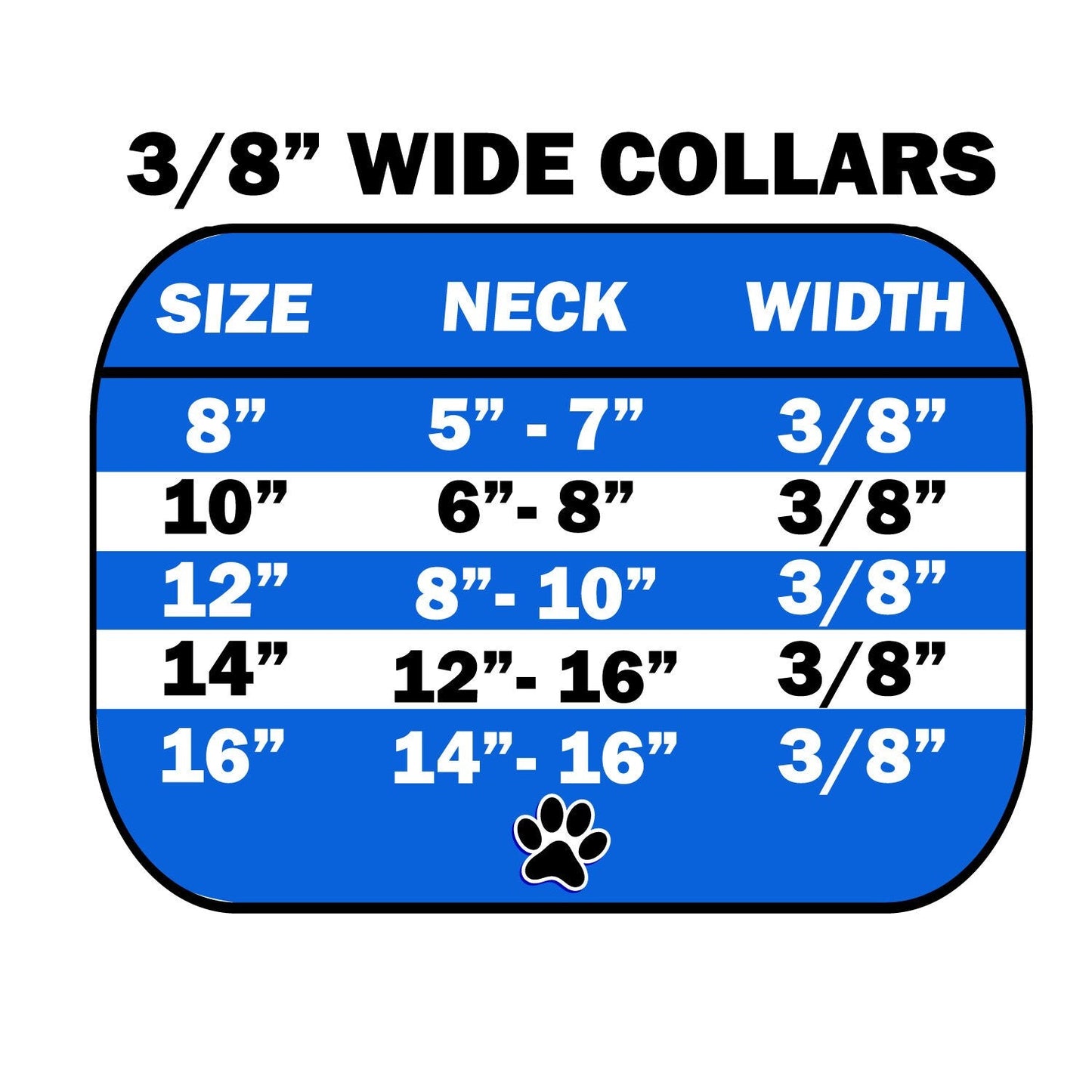 Dog, Puppy & Pet Plain Collar, "3/8" Velvet"