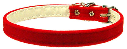 Dog, Puppy & Pet Plain Collar, "3/8" Velvet"