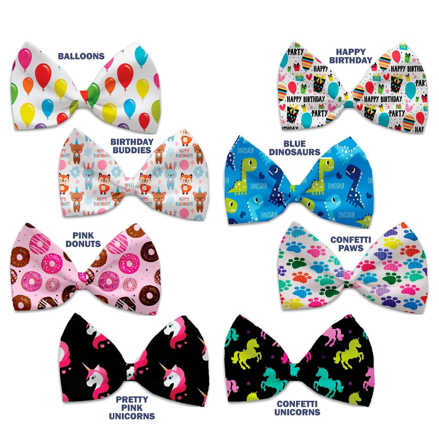 Pet, Dog and Cat Bow Ties, "Happy Birthday Group"