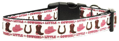 Pet Dog & Cat Nylon Collar or Leash, "Little Cowgirl"