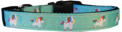 Pet Dog & Cat Nylon Collar or Leash, "Unicorn"