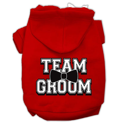 Pet Dog & Cat Hoodie Screen Printed, "Team Groom"