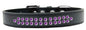 Dog, Puppy & Pet Fashion  Collar, "Two Row Purple Crystal Rimsets"