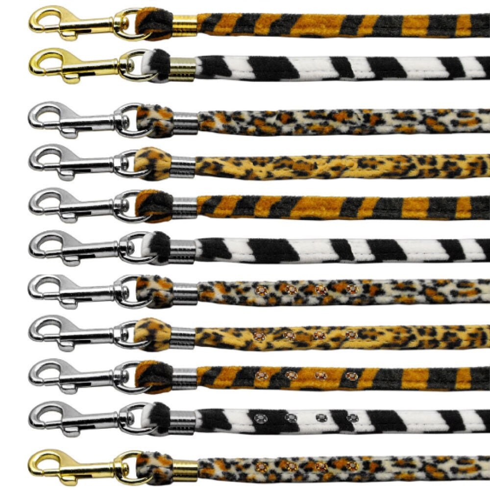 Dog, Puppy & Pet Plain Leash, "Animal Print" (Available in Plain or Jeweled)