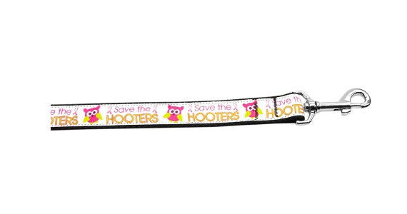 Pet Dog & Cat Nylon Collar or Leash, "Save The Hooters"