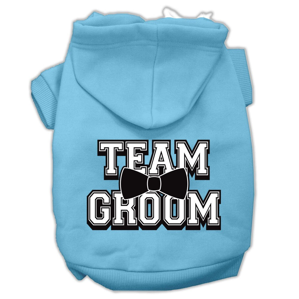 Pet Dog & Cat Hoodie Screen Printed, "Team Groom"