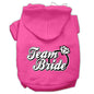 Pet Dog & Cat Hoodie Screen Printed, "Team Bride"