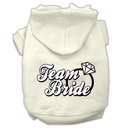 Pet Dog & Cat Hoodie Screen Printed, "Team Bride"