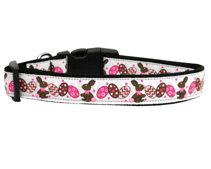 Pet Dog & Cat Nylon Collar or Leash, Easter "Chocolate Bunnies"