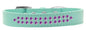 Dog, Puppy & Pet Fashion  Collar, "Two Row Purple Crystal Rimsets"